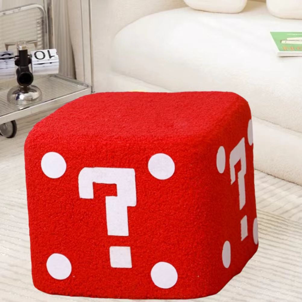 Household dice stool as a shoe stand
