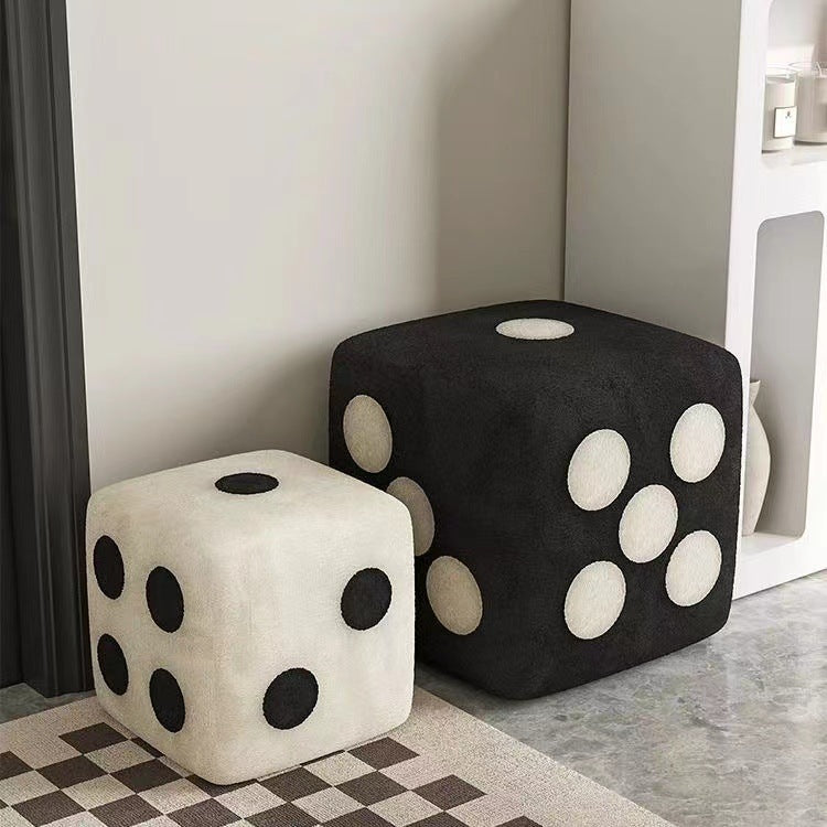 Household dice stool as a shoe stand