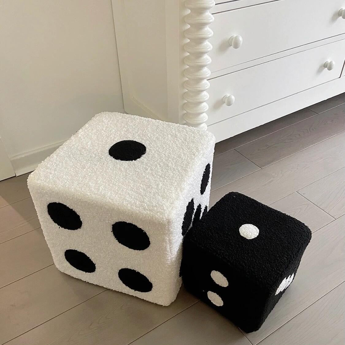Household dice stool as a shoe stand