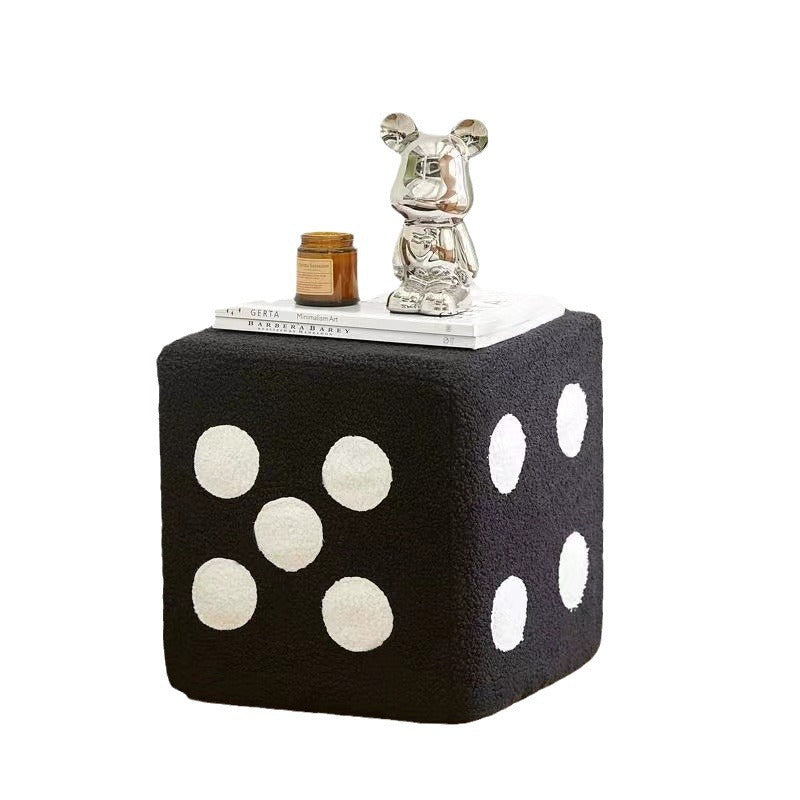 Household dice stool as a shoe stand