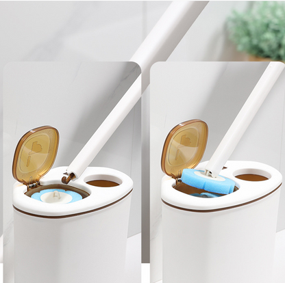 Household Disposable Toilet Brush with 16 Replaceable Heads