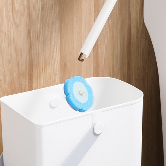 Household Disposable Toilet Brush with 16 Replaceable Heads