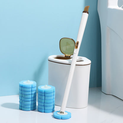 Household Disposable Toilet Brush with 16 Replaceable Heads