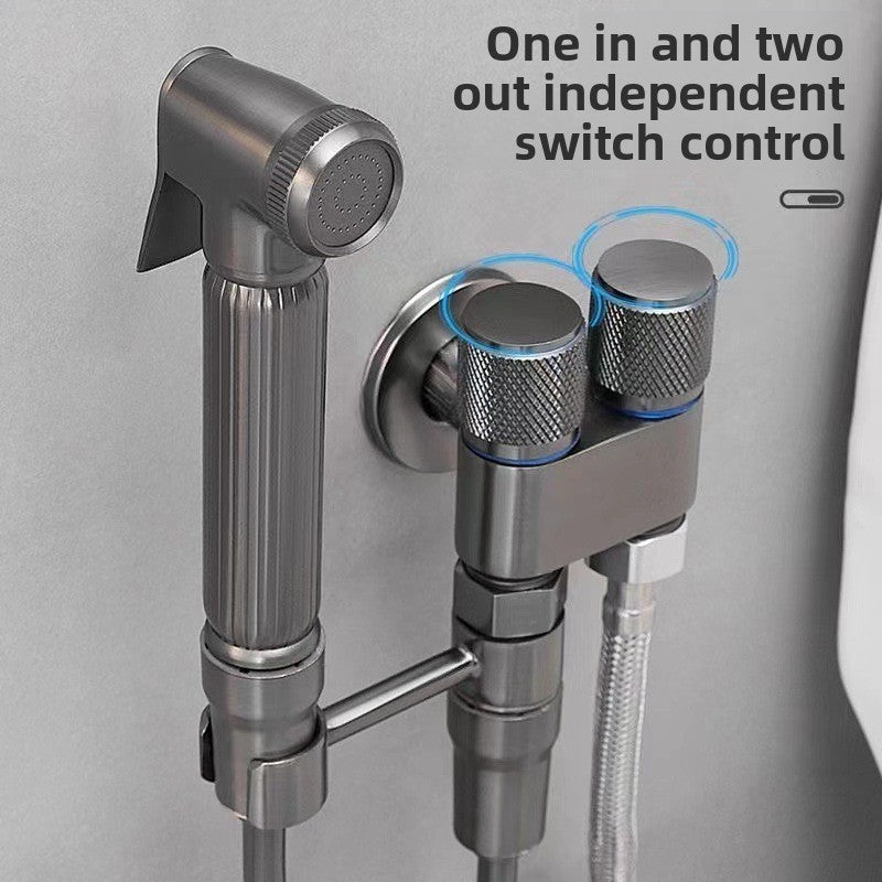 Household double-switch Angle valve for bathroom