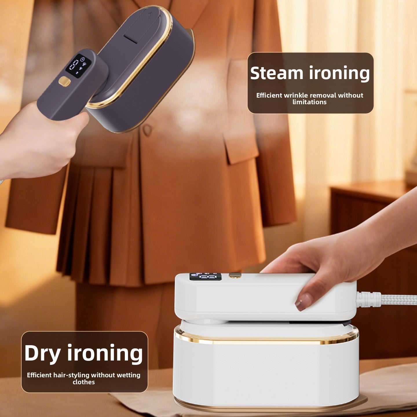 Household Electric Steam Iron with Digital Display