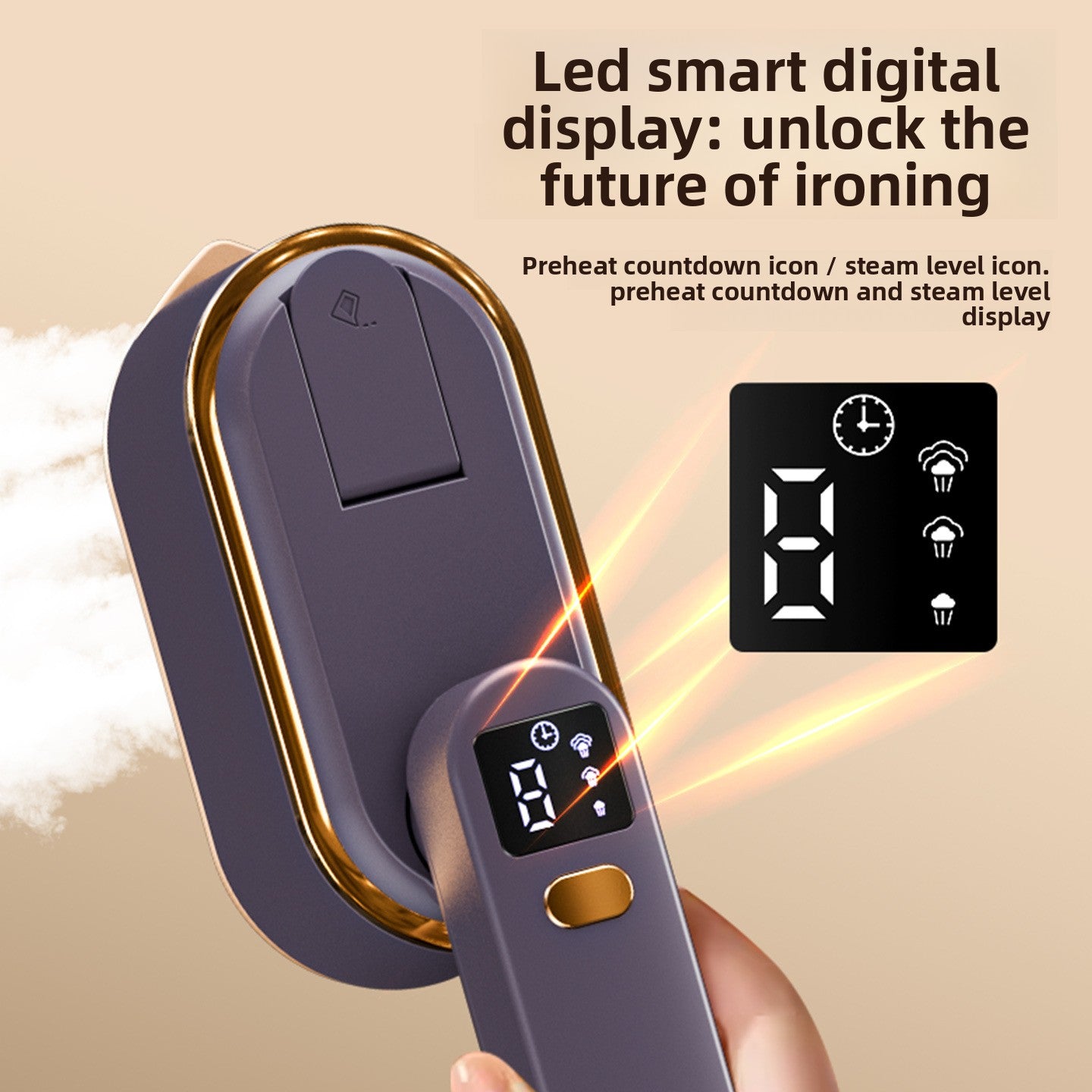Household Electric Steam Iron with Digital Display