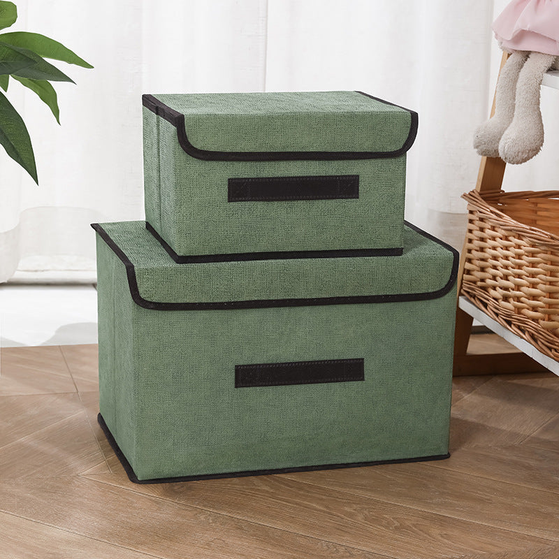 Household foldable fabric storage box