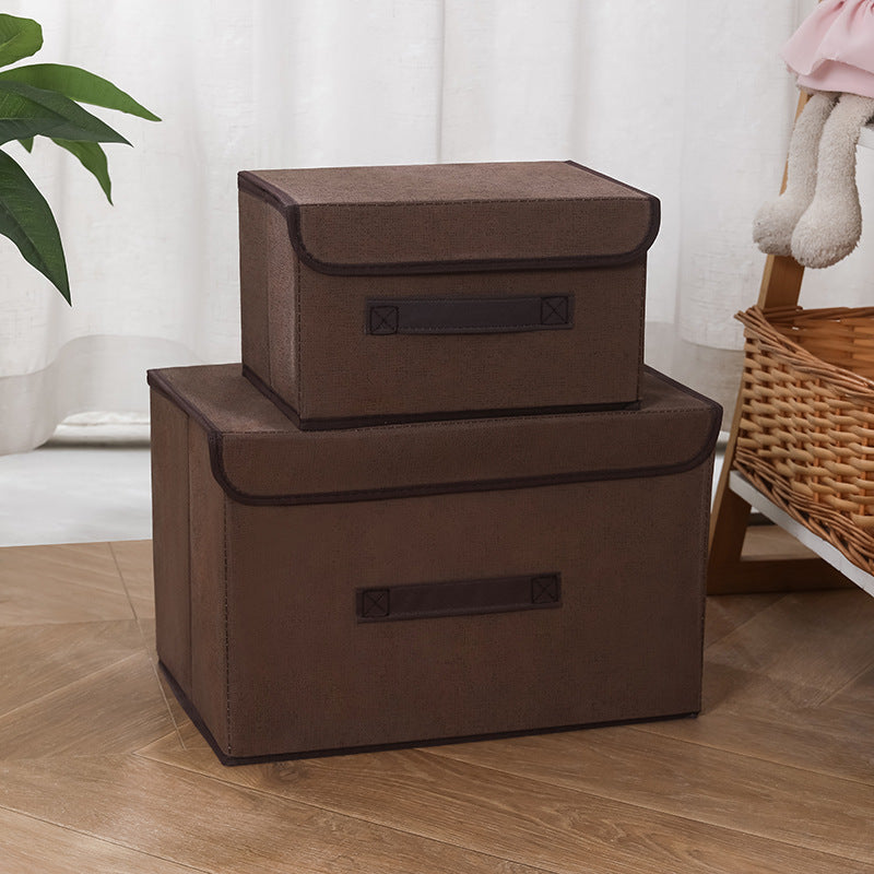 Household foldable fabric storage box