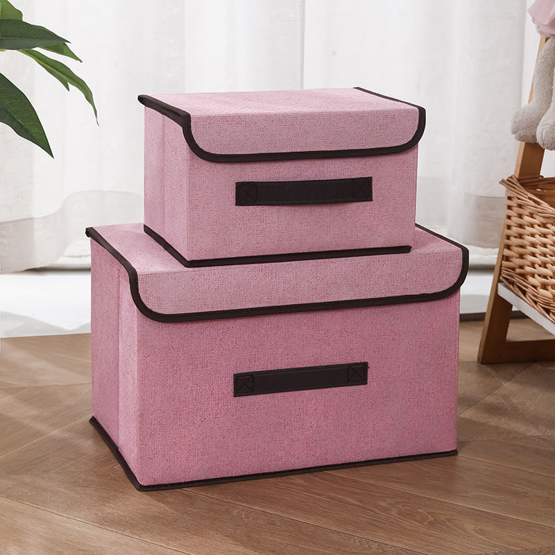 Household foldable fabric storage box