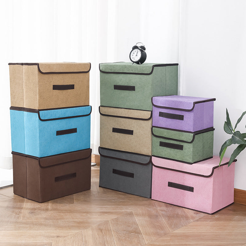 Household foldable fabric storage box