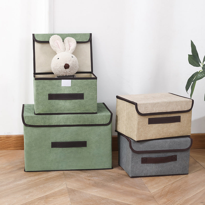 Household foldable fabric storage box
