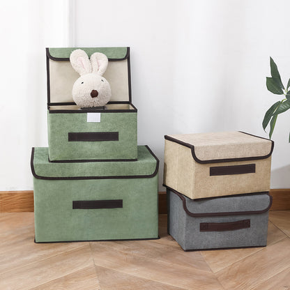Household foldable fabric storage box