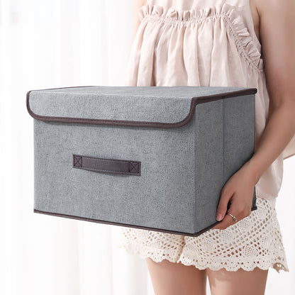 Household foldable fabric storage box