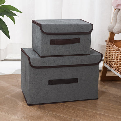 Household foldable fabric storage box
