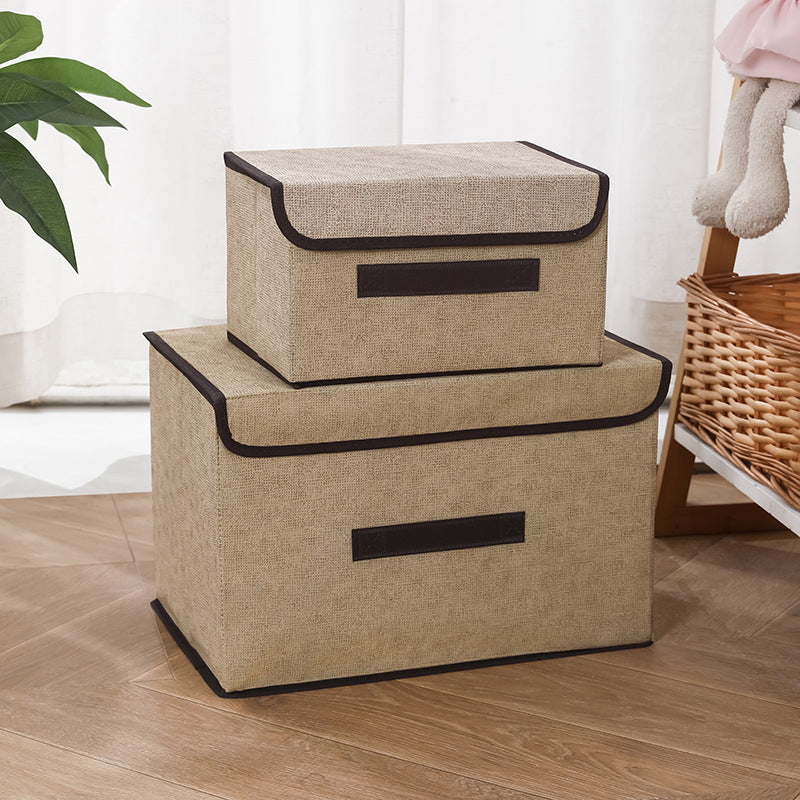 Household foldable fabric storage box