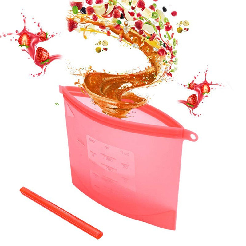 Household Food-Grade Fruit and Vegetable Storage Sealed Bags Silicone Preservation Bags