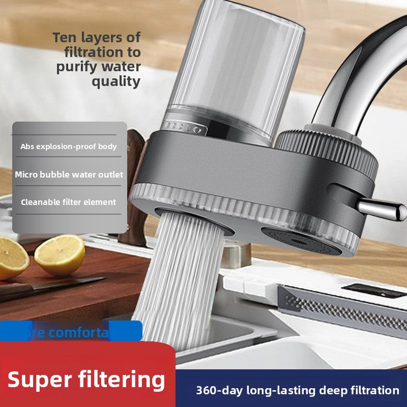 Household kitchen tap water filter