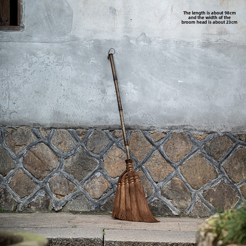 Household Long-Handled Palm Broom with Soft Bristles