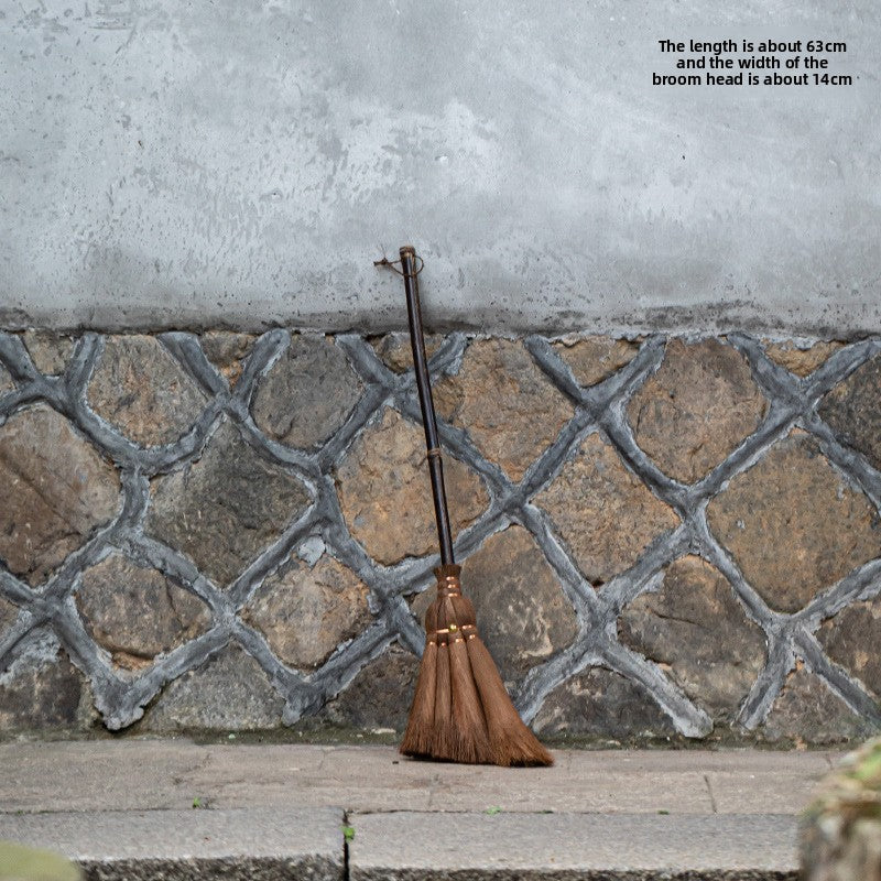 Household Long-Handled Palm Broom with Soft Bristles
