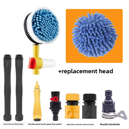 Household long-handled telescopic car washing brush