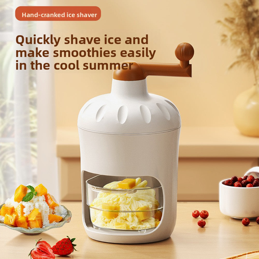 Household Manual Hand Crank Ice Shaver Machine for Snowflake Shaved Ice