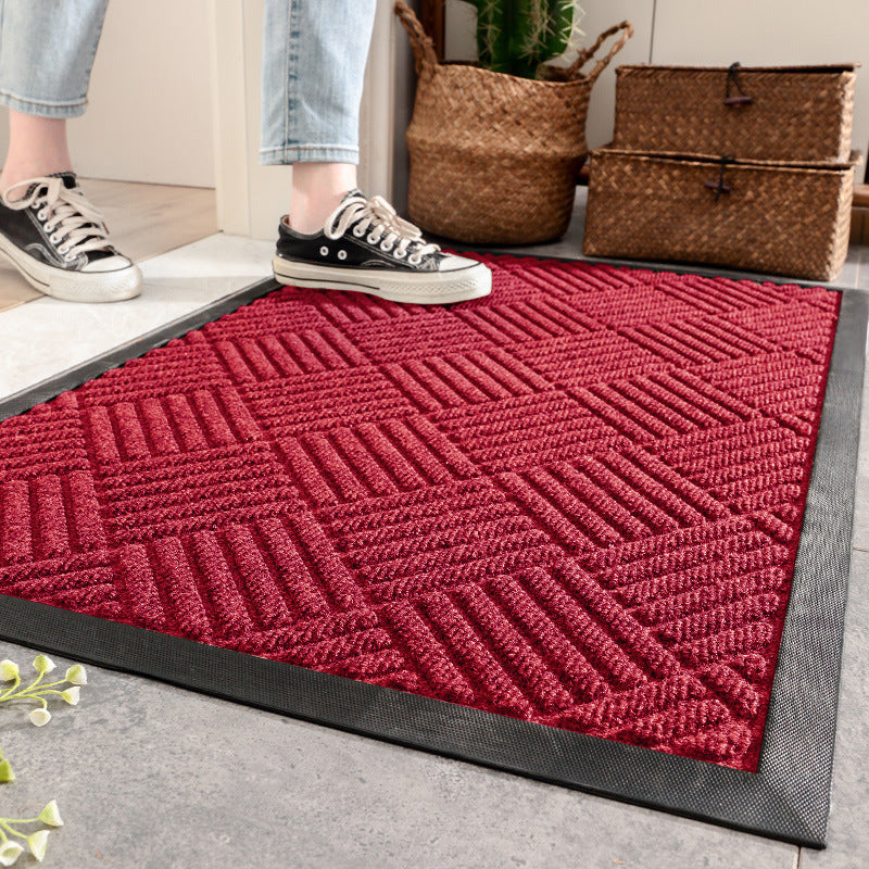 Household outdoor door mat rubber home carpet floor mat entrance door Nordic style commercial polypropylene non-slip foot mat