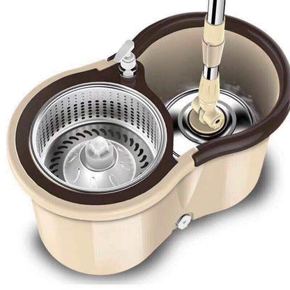 Household Rotating Mop Bucket Stainless Steel Dry Wet Dual Use