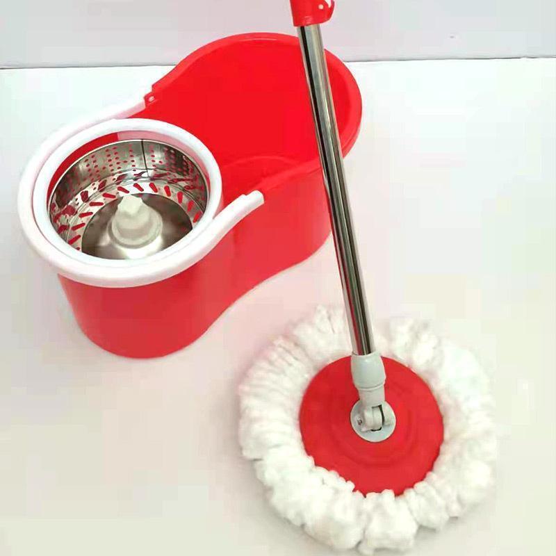 Household Rotating Mop Bucket with Stainless Steel Basket