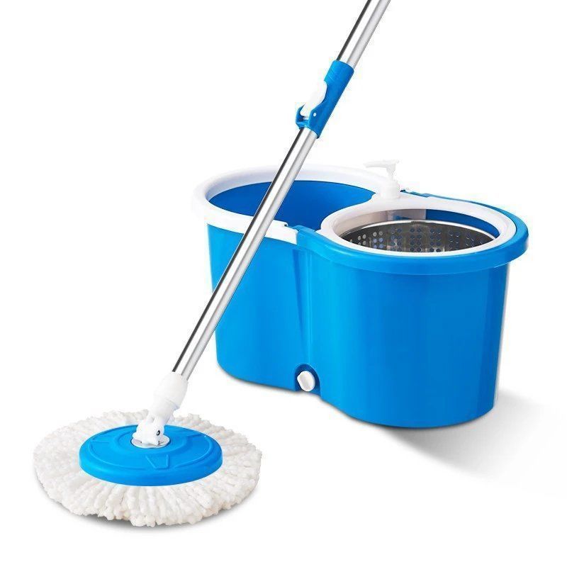 Household Rotating Mop Bucket with Stainless Steel Basket