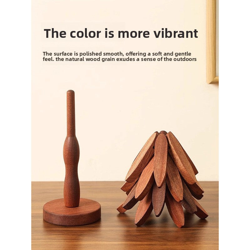 Household Solid Wood Heat Insulation Mat for Dining Table