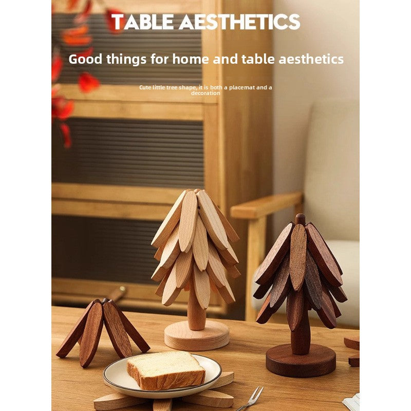 Household Solid Wood Heat Insulation Mat for Dining Table