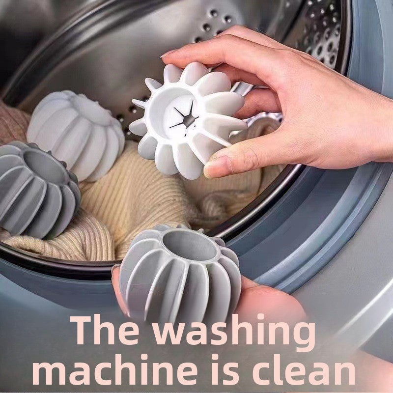 Household stain-removing and anti-tangle laundry balls