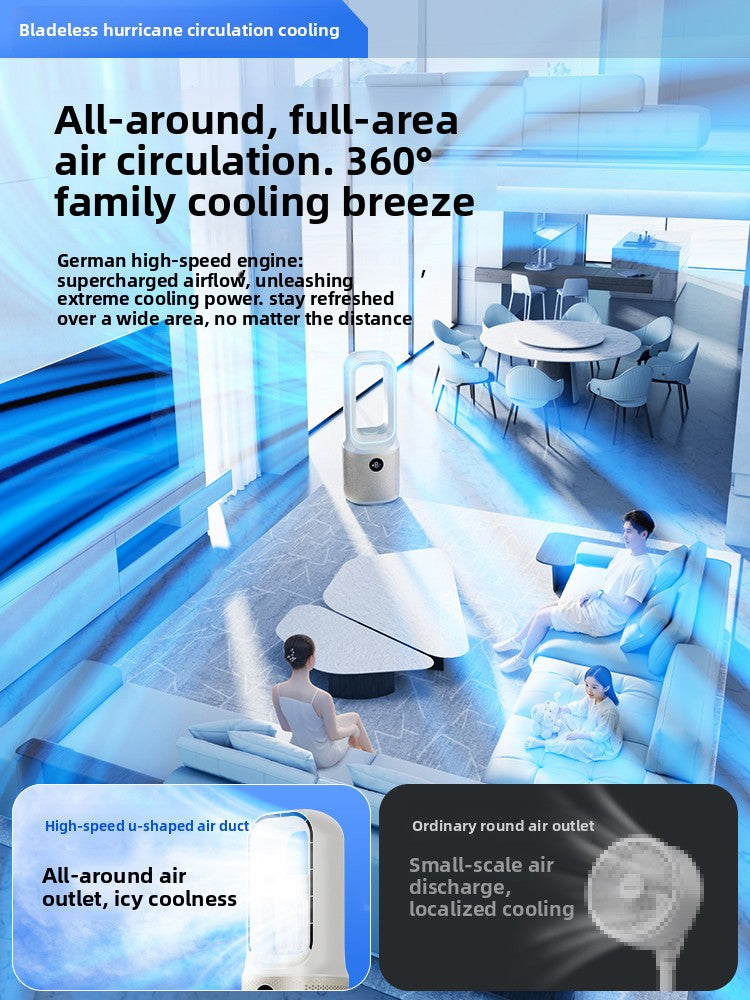 Household tower fan without blades - air conditioning fan