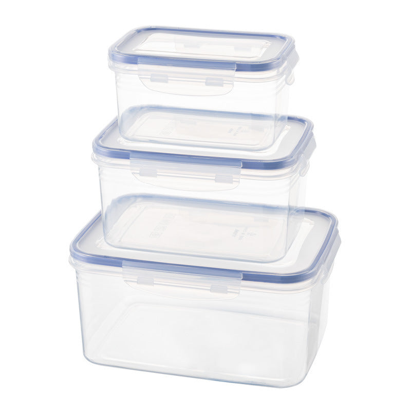 Household transparent plastic food storage containers