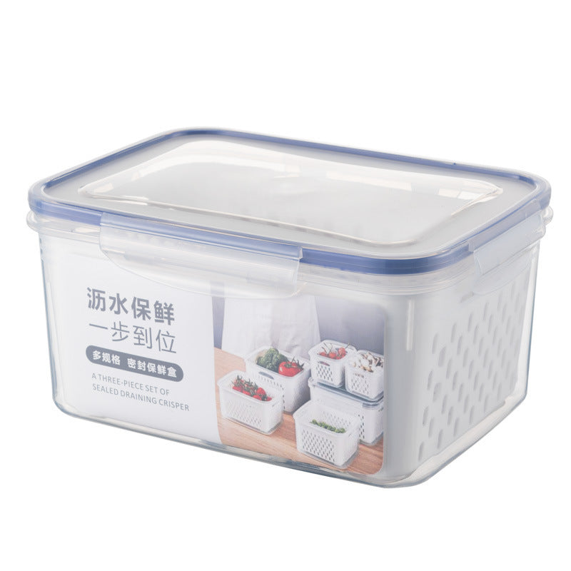 Household transparent plastic food storage containers