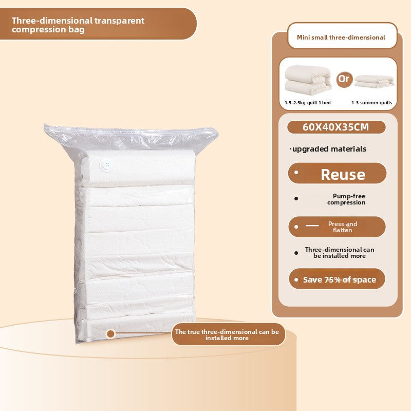 Household transparent vacuum storage bag