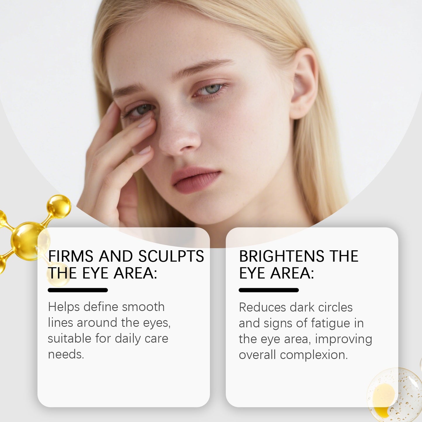 Hoygi Radiant Care Eye Cream Provides Daily Gentle Hydration and Nourishment for the Skin Around the Eyes, Promoting Elasticity and Softness