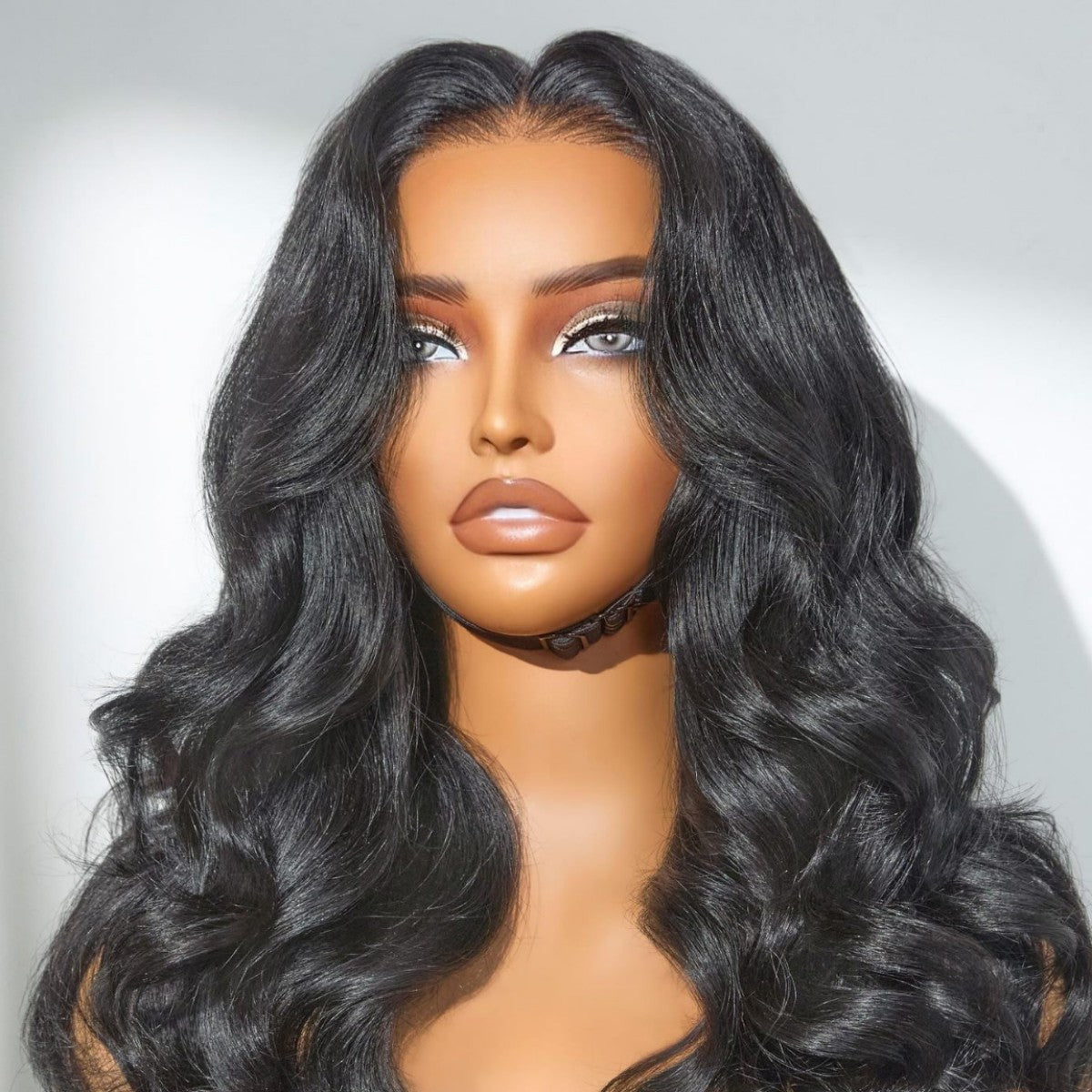 Human Hair Big Wave Medium Long Wig