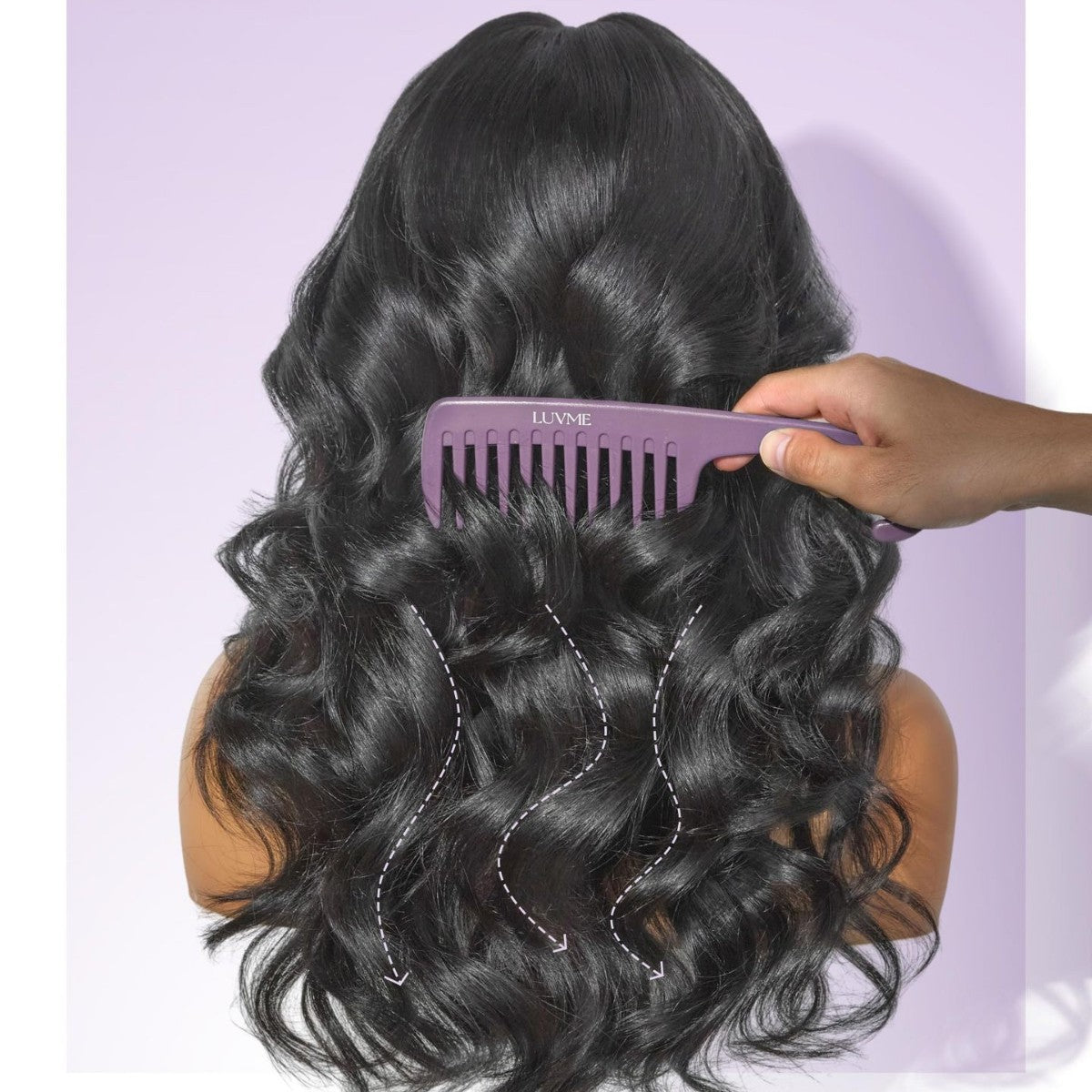 Human Hair Big Wave Medium Long Wig