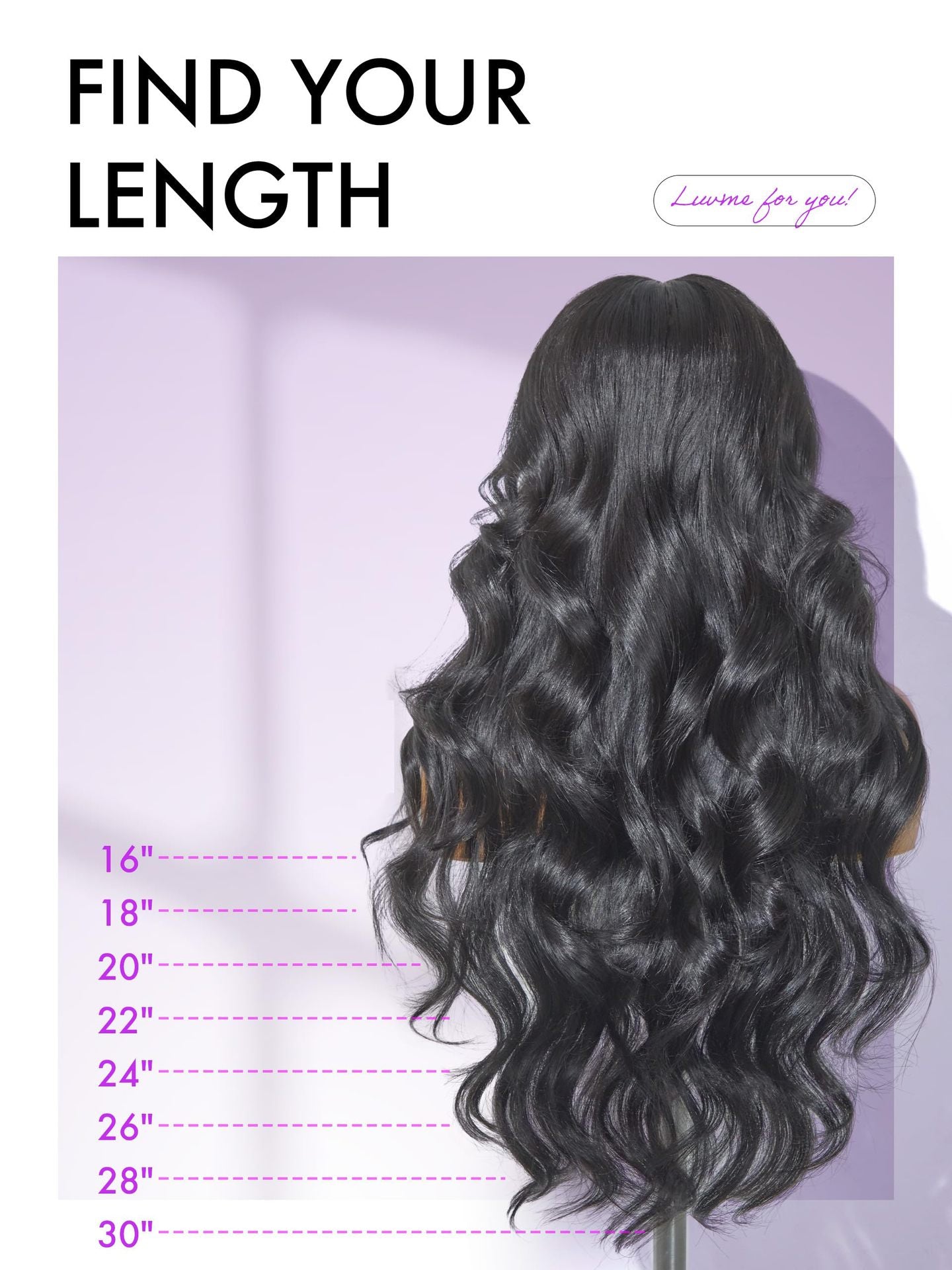 Human Hair Big Wave Medium Long Wig