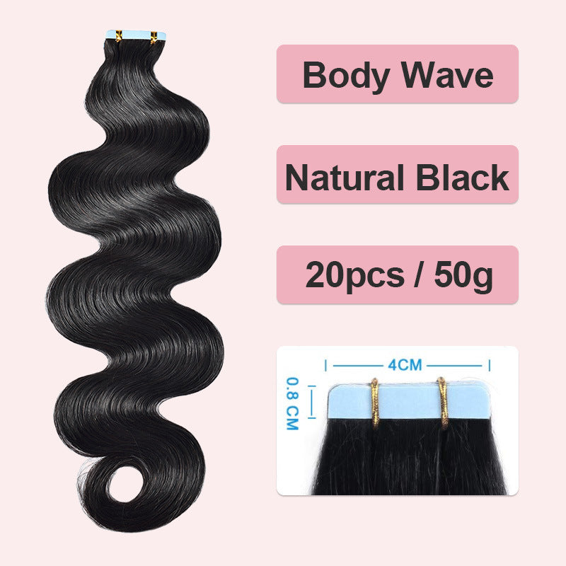 Human Hair Extension Tape for Straight and Wavy Styles