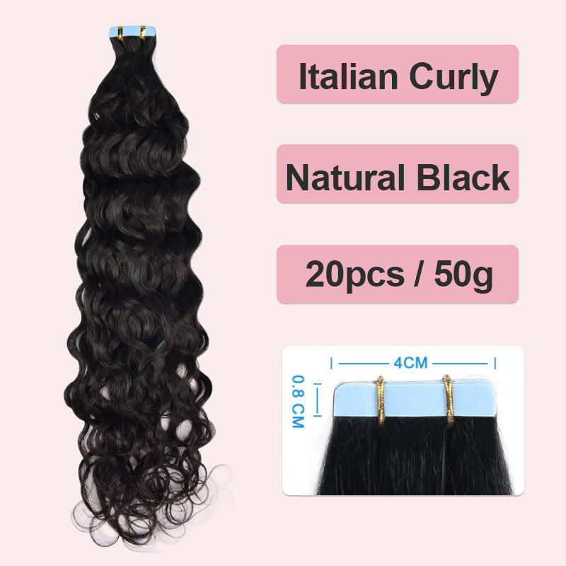 Human Hair Extension Tape for Straight and Wavy Styles
