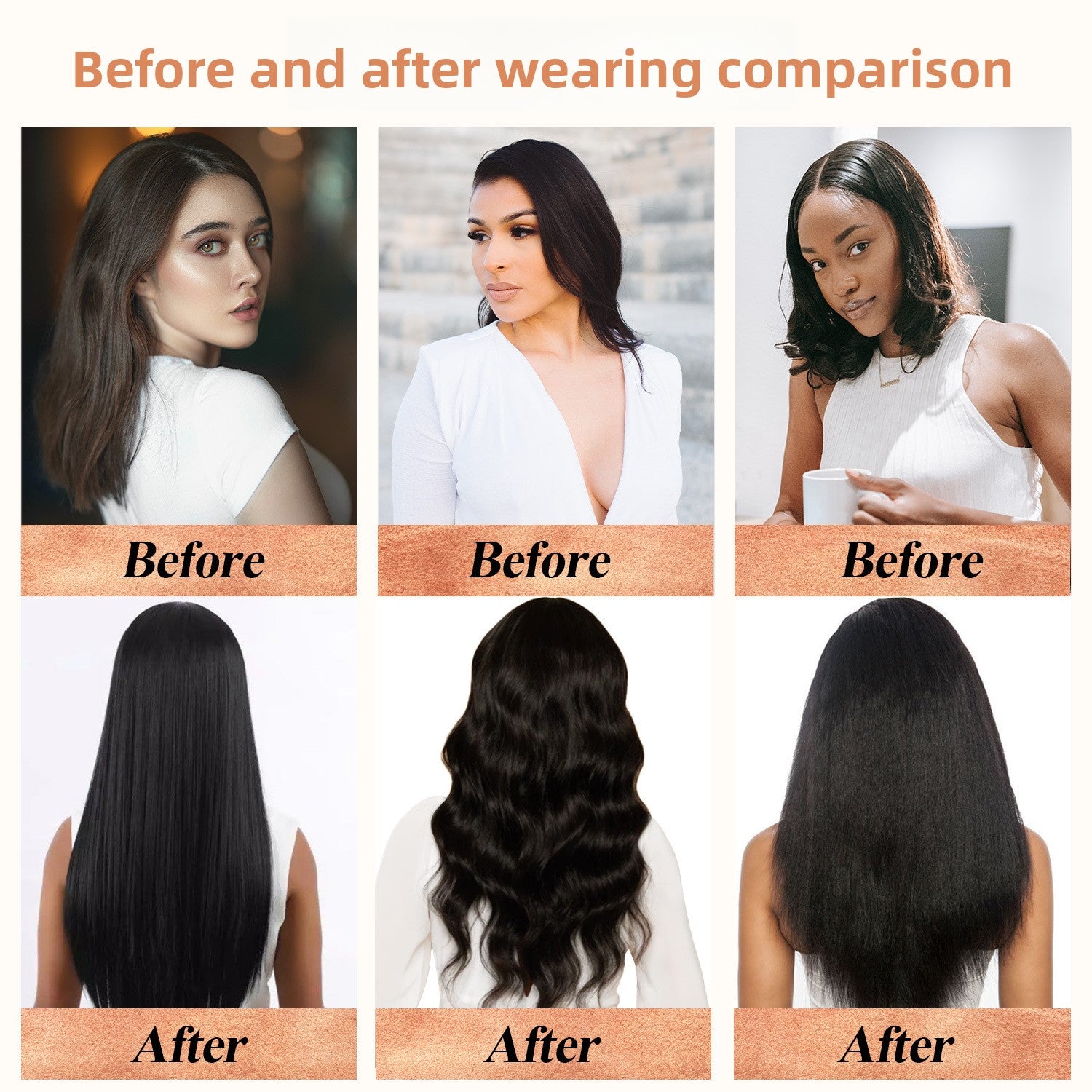 Human Hair Extension Tape for Straight and Wavy Styles