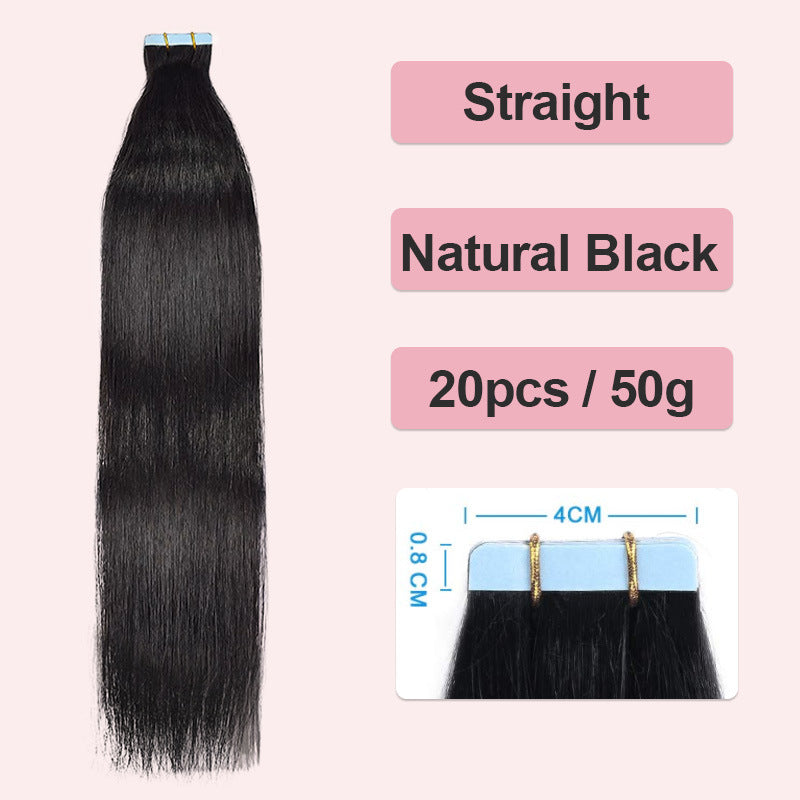Human Hair Extension Tape for Straight and Wavy Styles