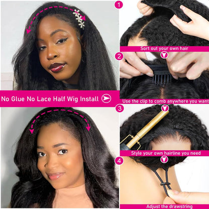 Human Hair Half Wig