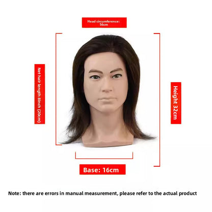 Human Hair Styling Mannequin Head with Shoulder