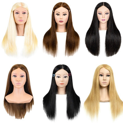 Human Hair Styling Mannequin Head with Shoulder