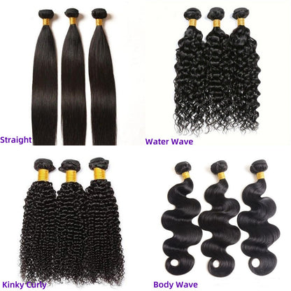 Human Hair Wig Bundles 50g Natural Straight Body Wave Kinky Curly Water Wave