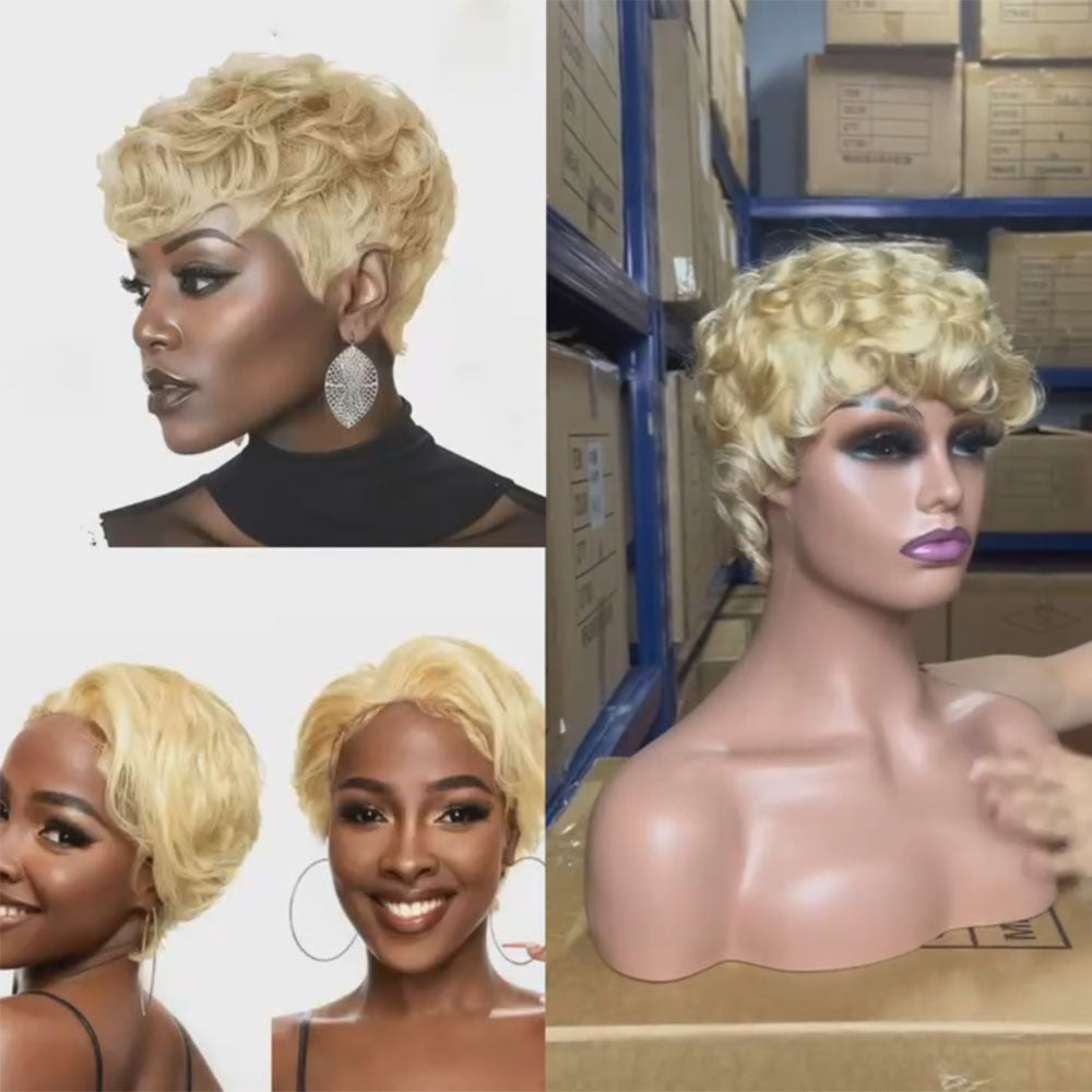 Human Hair Wig with Inner Net