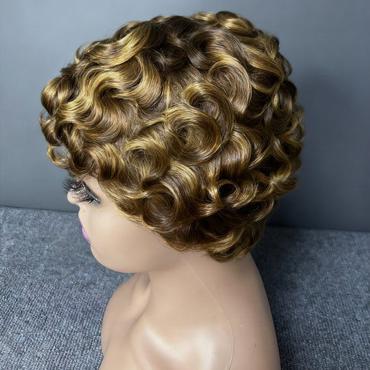 Human Hair Wig with Inner Net